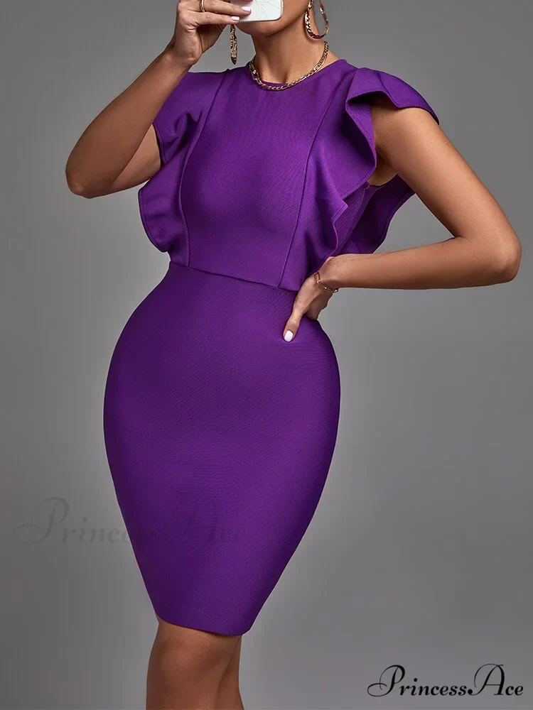 Elegant Sexy Ruffle Club Party Dress - Image 2