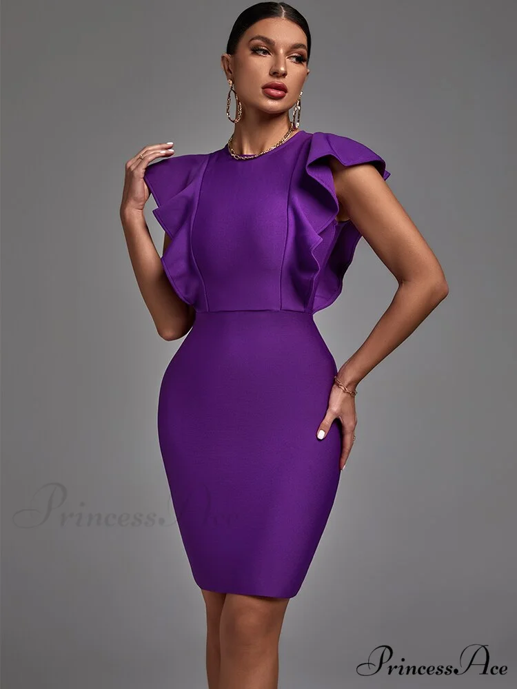 Elegant Sexy Ruffle Club Party Dress - Image 3