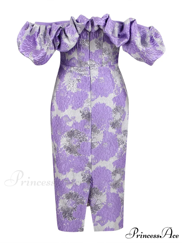 Party Dress Women Purple Bodycon Dress - Image 5