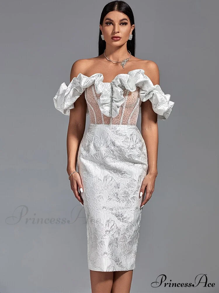 Party Dress Women White Bodycon Dress - Image 2