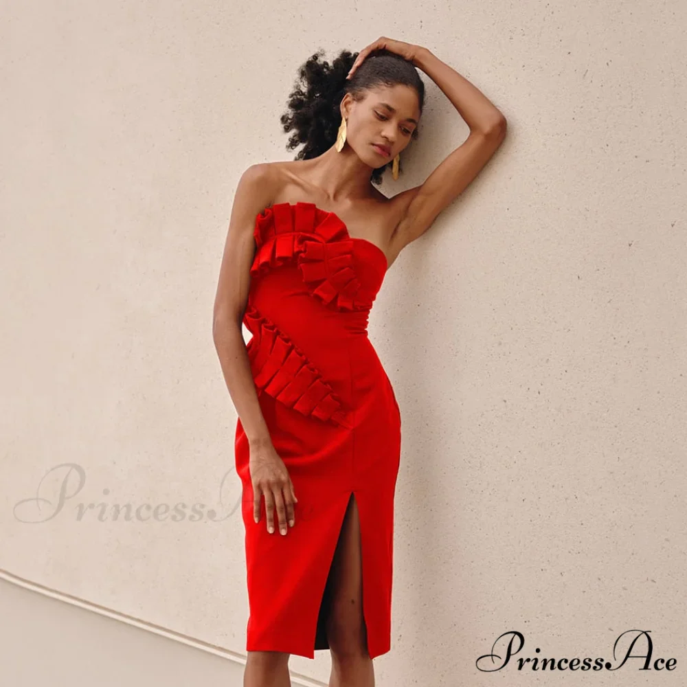 One-Shoulder Side Slits Exposed Legs Dress - Image 8