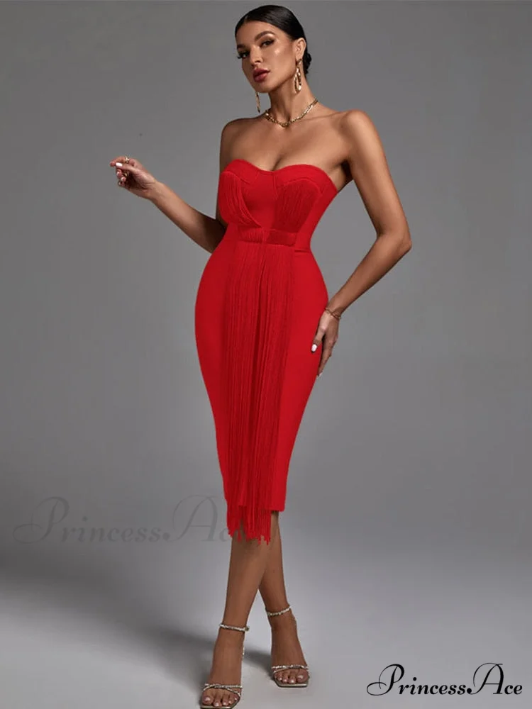 New Women Green Bandage Dress - Image 10
