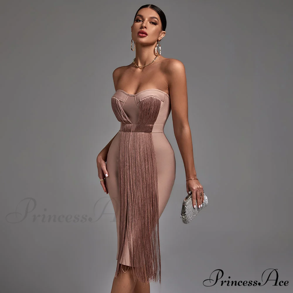 New Women Green Bandage Dress - Image 2