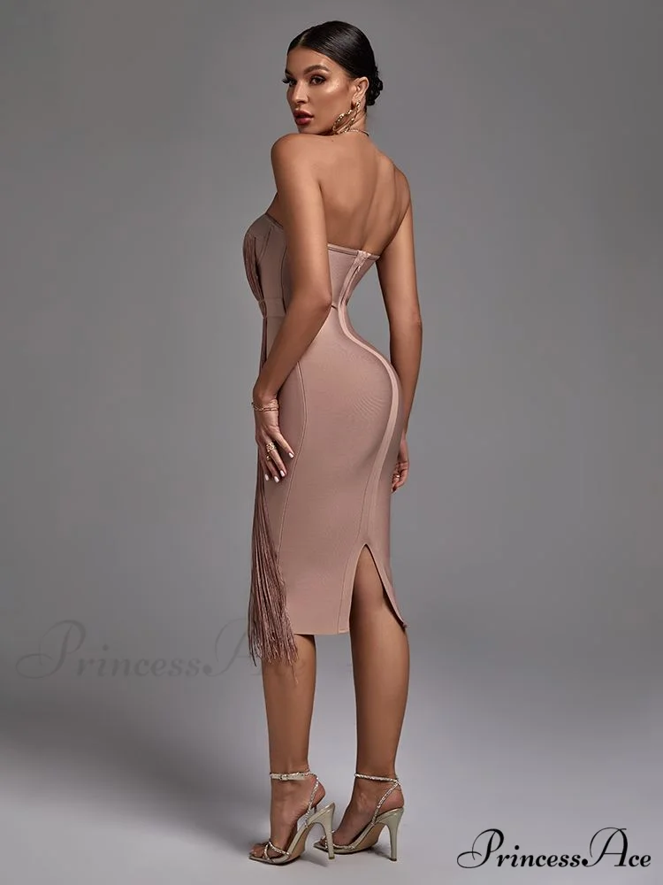 New Women Green Bandage Dress - Image 4