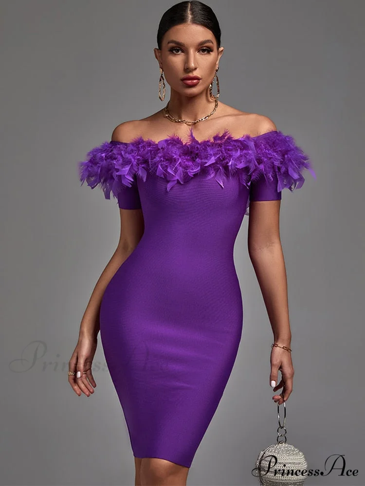 Women Off Shouler Bandage Dress