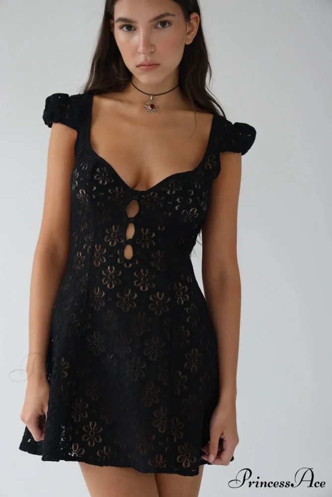 High Waist e Beachwear Bodycon Hollow Out Sundress - Image 14