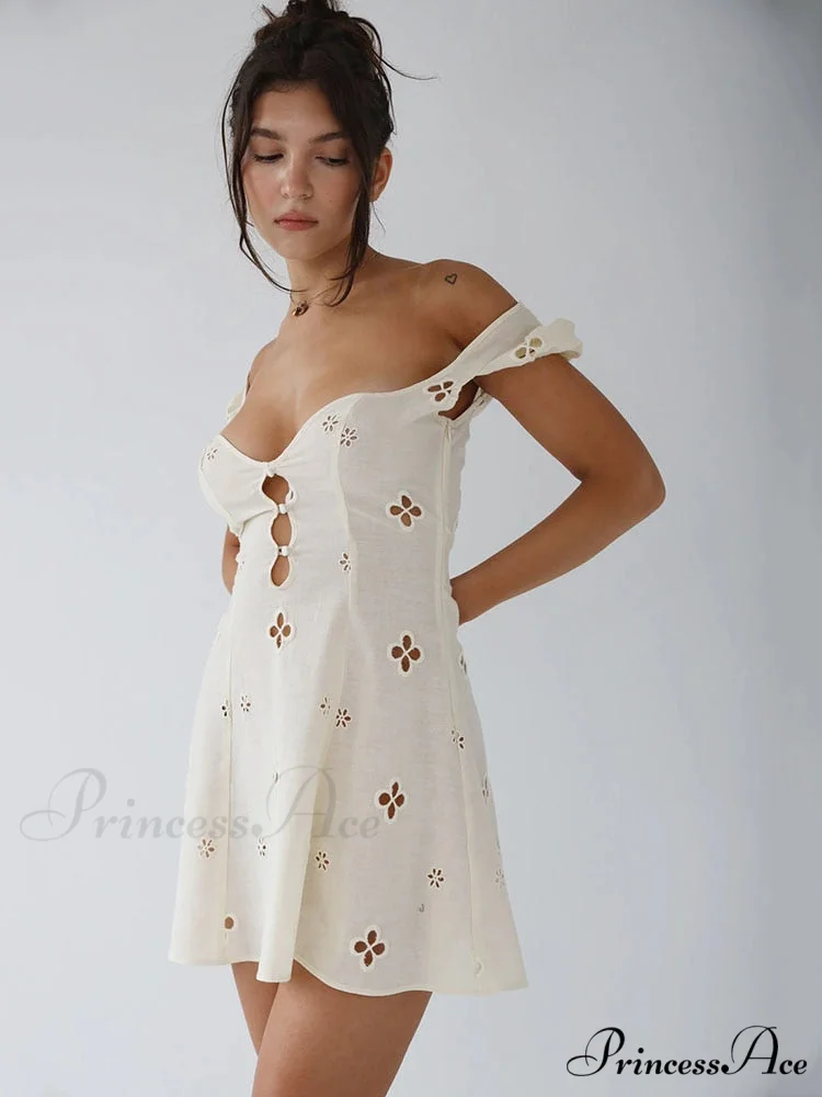 High Waist e Beachwear Bodycon Hollow Out Sundress - Image 2
