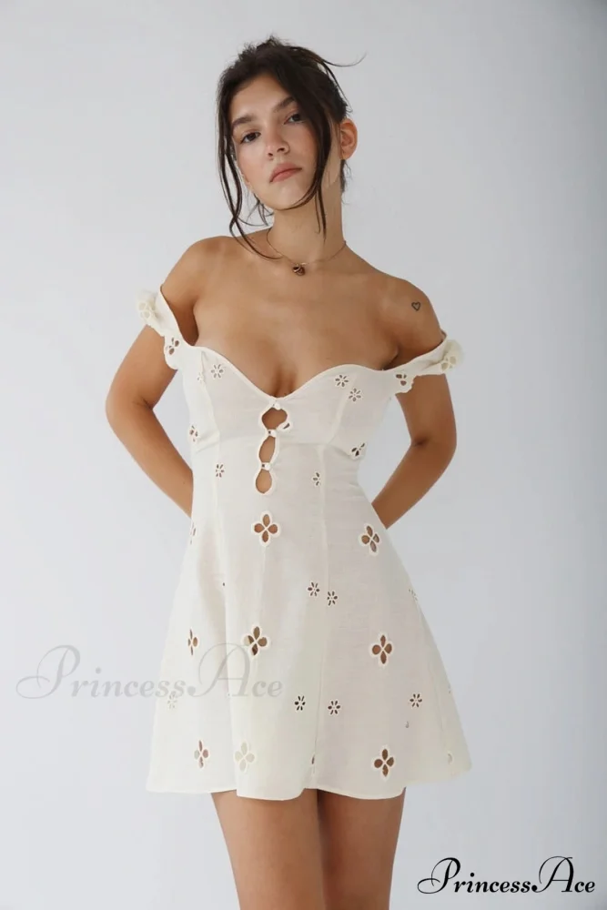 High Waist e Beachwear Bodycon Hollow Out Sundress - Image 4