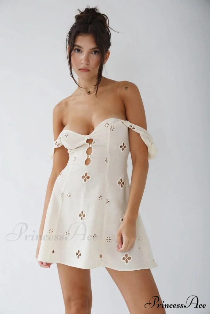 High Waist e Beachwear Bodycon Hollow Out Sundress - Image 5