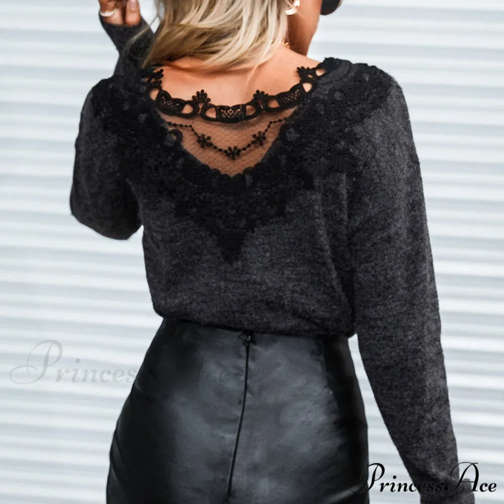 Casual Round Neck Long Sleeve Pullovers - Image 3