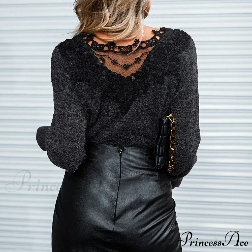 Casual Round Neck Long Sleeve Pullovers - Image 4