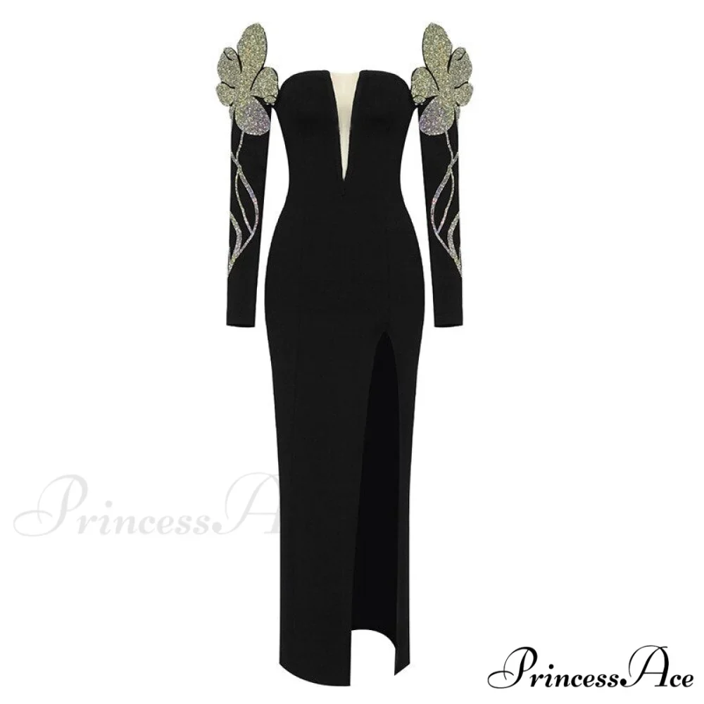 Bodycon Long Sleeve Party Evening Long Dress - Image 2