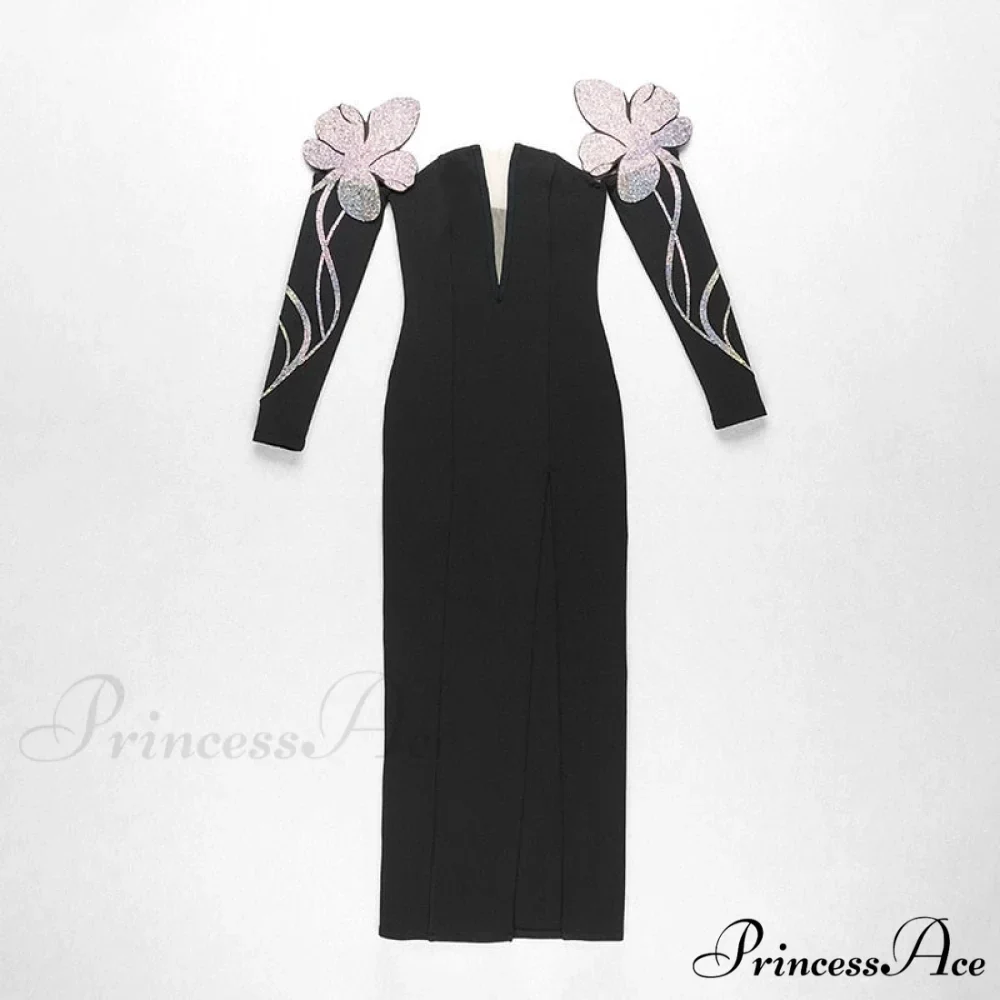Bodycon Long Sleeve Party Evening Long Dress - Image 5