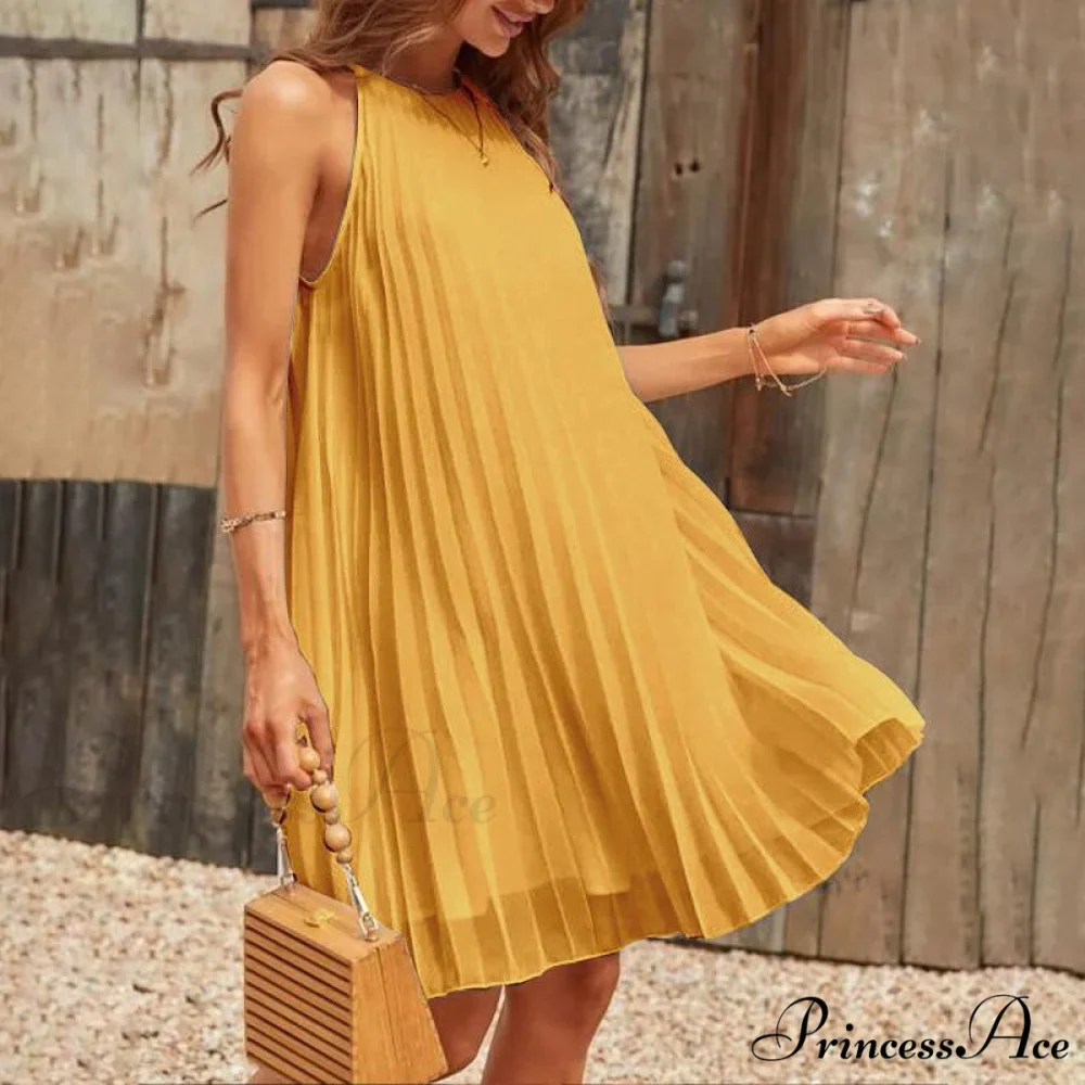 Casual Loose O Neck Mini Dress - Image 4