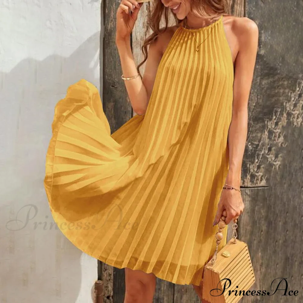 Casual Loose O Neck Mini Dress - Image 5