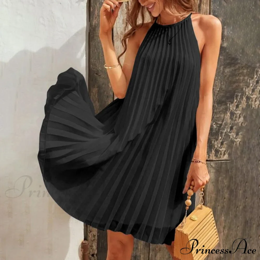 Casual Loose O Neck Mini Dress - Image 7