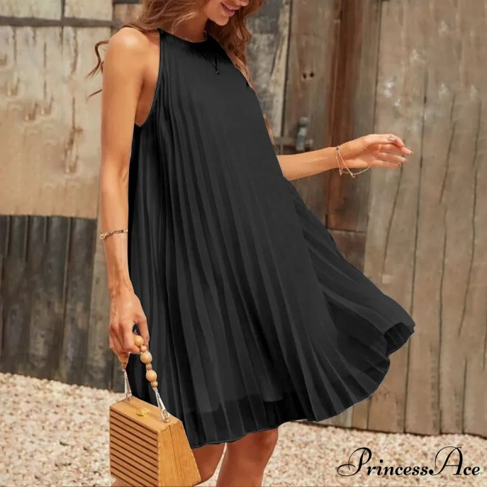 Casual Loose O Neck Mini Dress - Image 8