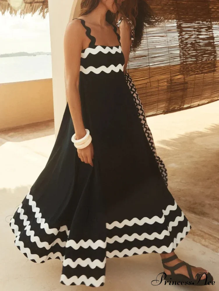 Summer Holiday Elegant Vintage Sling Long Maxi Boho Dress - Image 7
