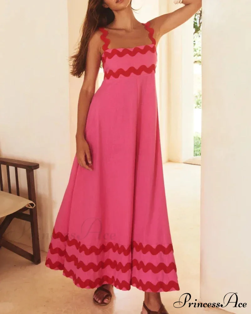 Summer Holiday Elegant Vintage Sling Long Maxi Boho Dress - Image 8