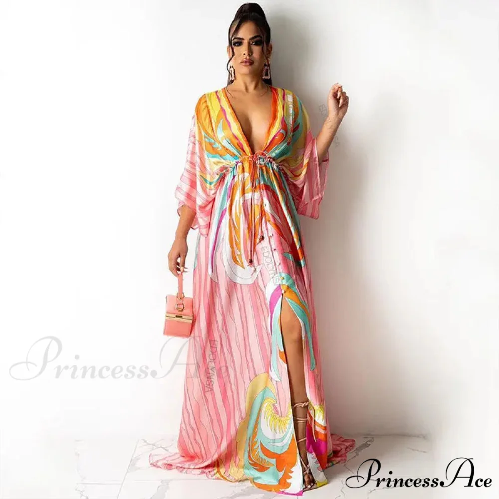 Summer Elegant Gorgeous Printing Long Party Boho Dress - Image 2