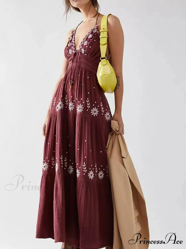 Bohemian Flower Birthday Beach Holiday Boho Dress - Image 2