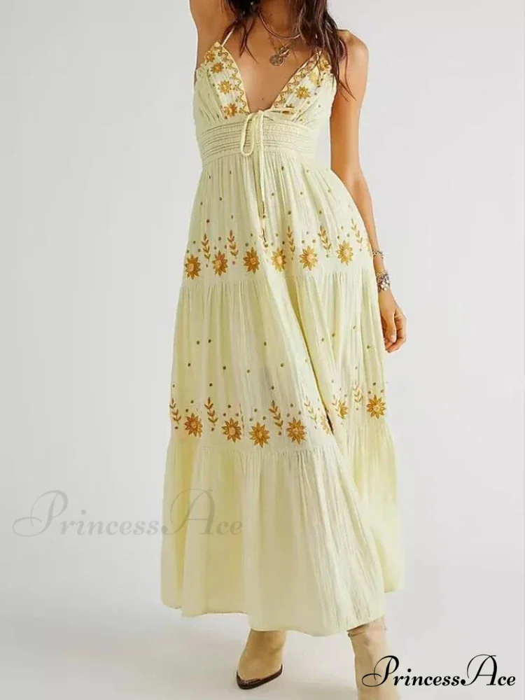 Bohemian Flower Birthday Beach Holiday Boho Dress - Image 3