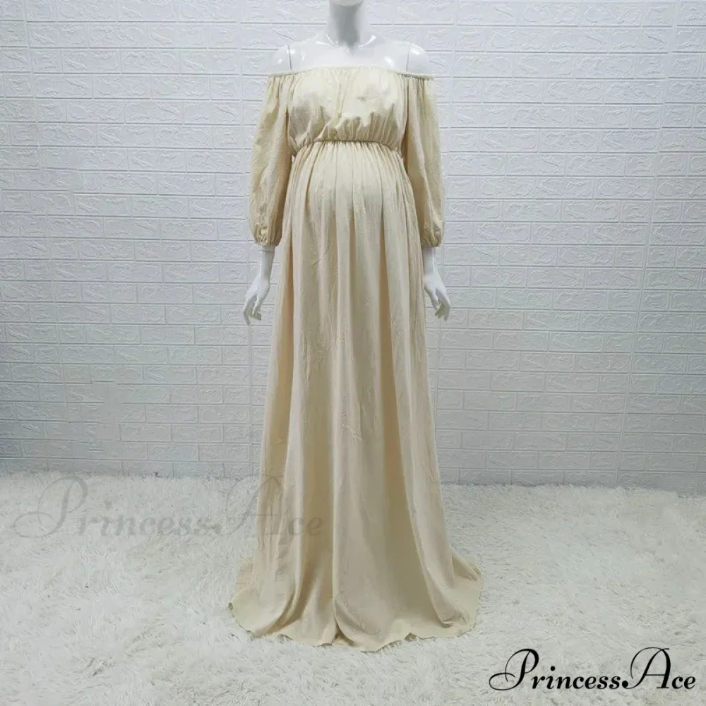Rust Slash Neck Bohemian Pregnancy Boho Dress - Image 7