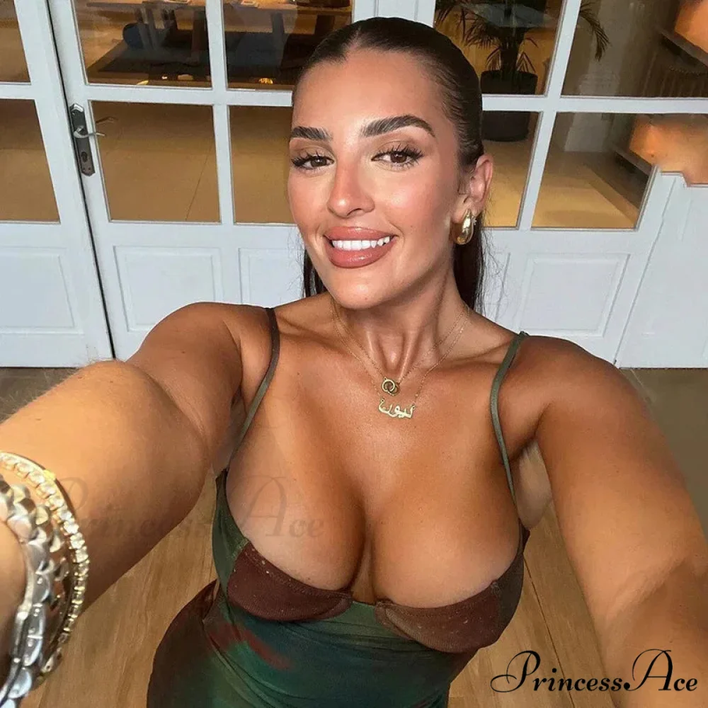 Elegant Spaghetti Strap Cleavage Boho Dress - Image 4