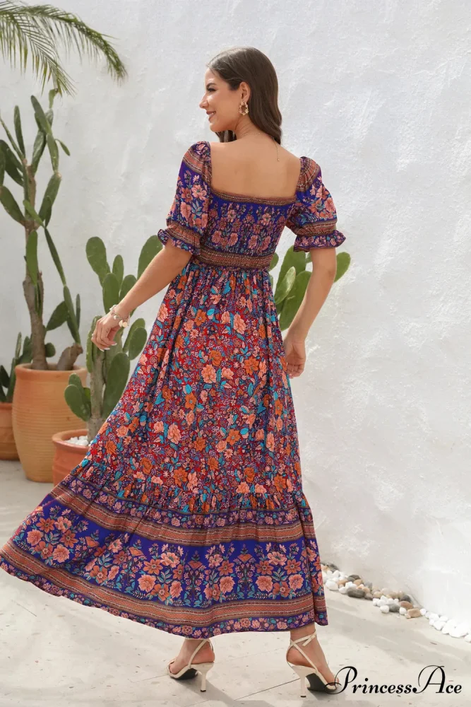 Casual Midi Sexy Elegant Beach Vacation Boho Dress - Image 5
