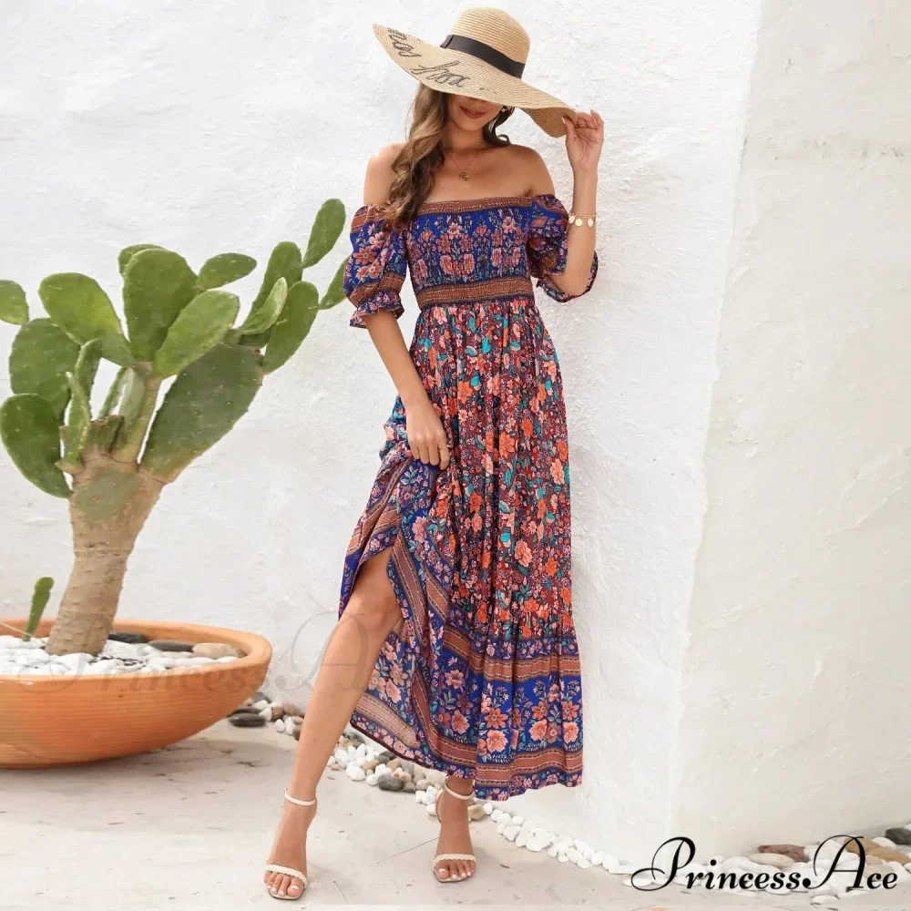 Casual Midi Sexy Elegant Beach Vacation Boho Dress - Image 6
