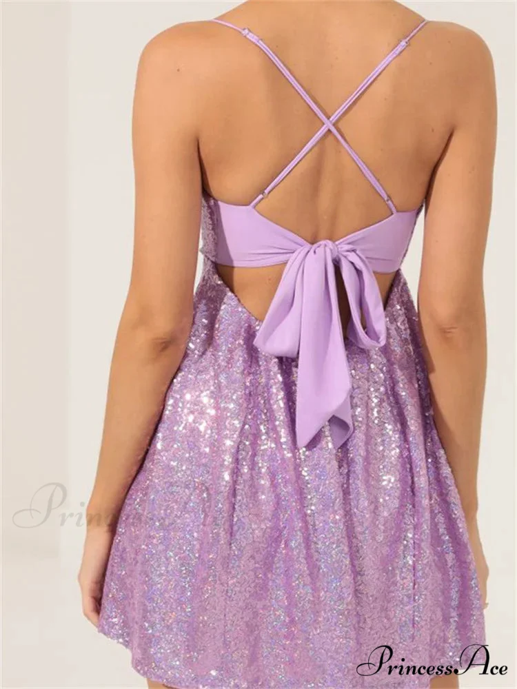 Summer Sling Sleeveless Backless Criss Cross Tie Mini Dress - Image 3