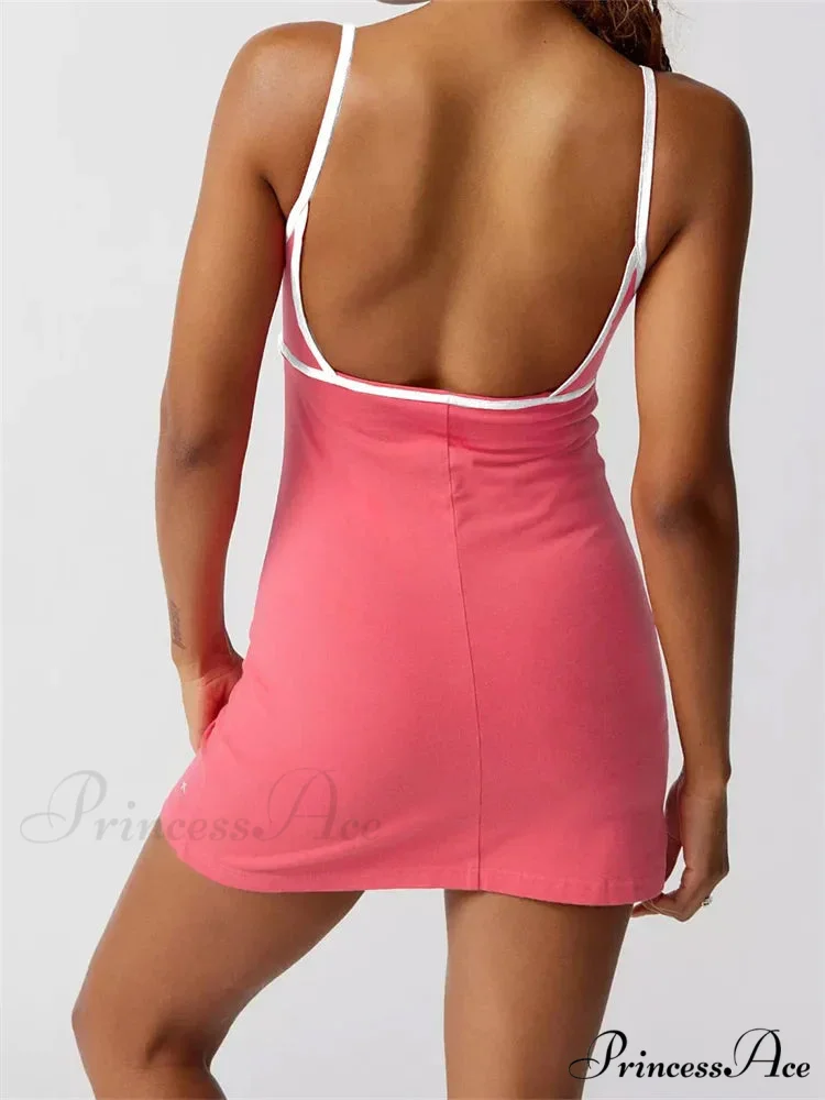 Spaghetti Strap Sleeveless Summer Cutout Backless Party Mini Dress - Image 5