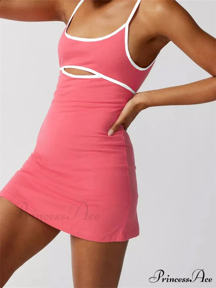 Spaghetti Strap Sleeveless Summer Cutout Backless Party Mini Dress - Image 6