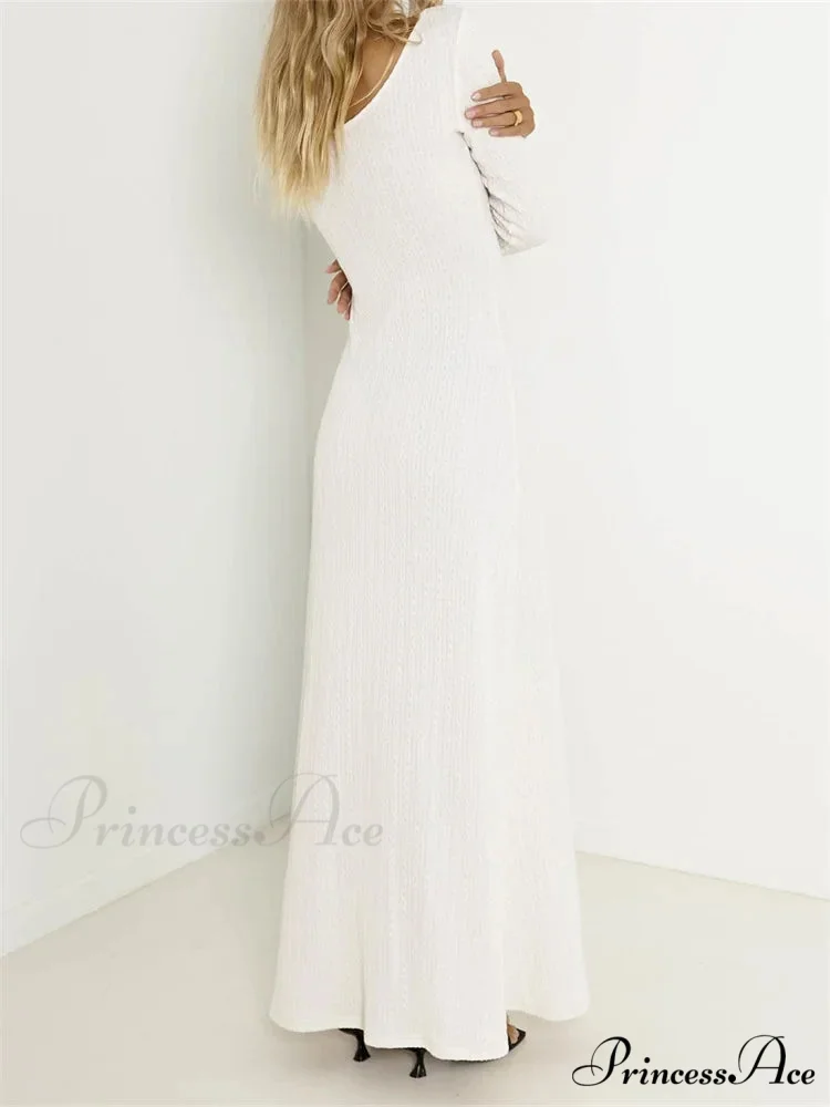 Women Vintage Elegant Sleeve Front Cutout Tie-up Solid Color Solid Color Party Autumn Vestidos - Image 6