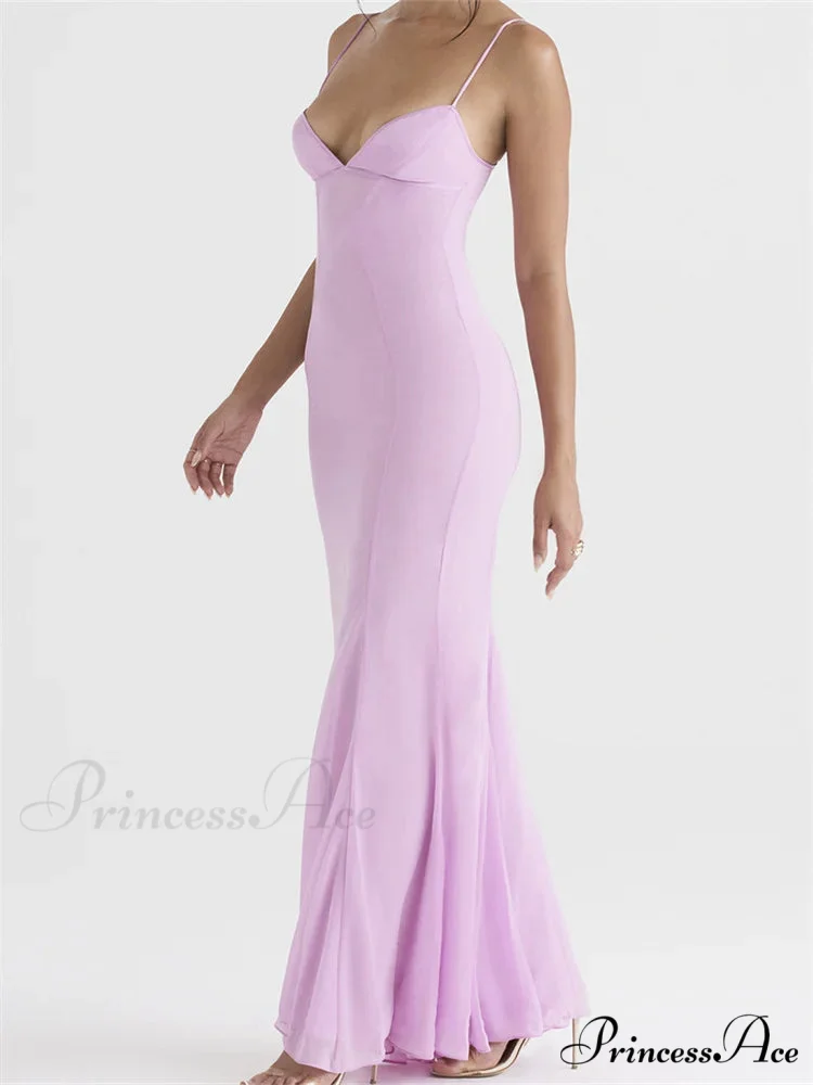 Retro Slim Fit for Women Sleeveless Strap Bodycon Backless V-neck Formal Club Night Summer Vestidos - Image 2