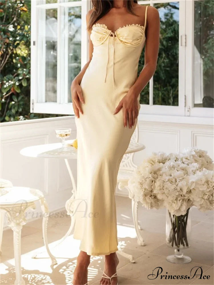 Sexy Women Sleeveless Strap Solid Color Summer Party Ruffles Ruched V-neck Cocktail Female Vestidos - Image 3