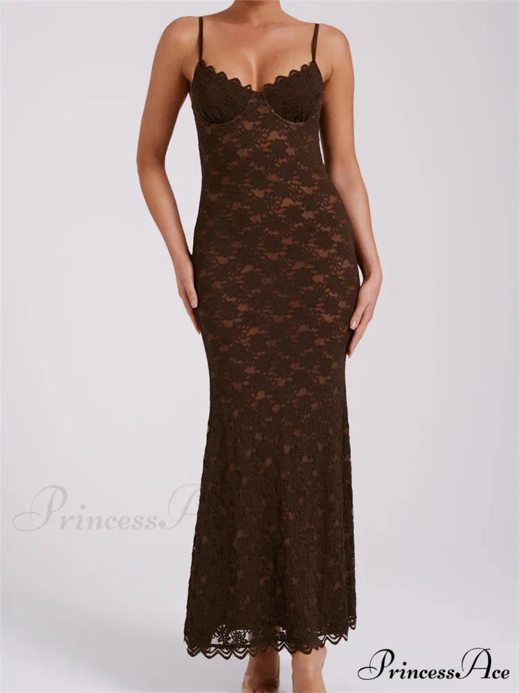 Sexy Women Summer Sleeveless Strap Backless V Neck Lace Floral Evening Party Female Vestidos - Image 3