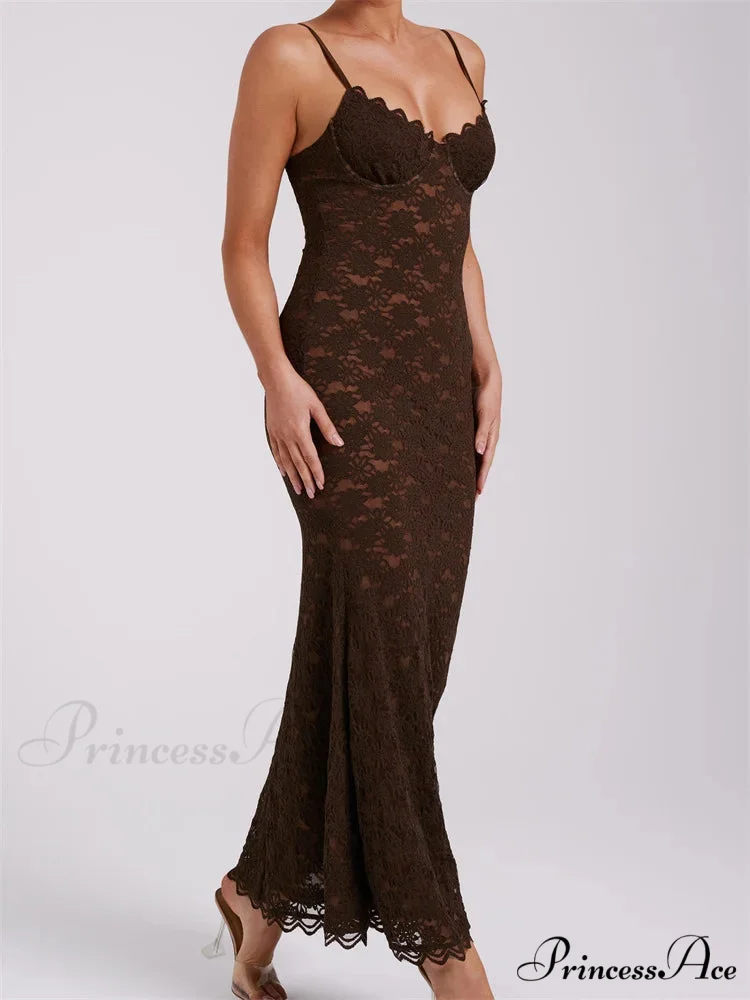 Sexy Women Summer Sleeveless Strap Backless V Neck Lace Floral Evening Party Female Vestidos - Image 5