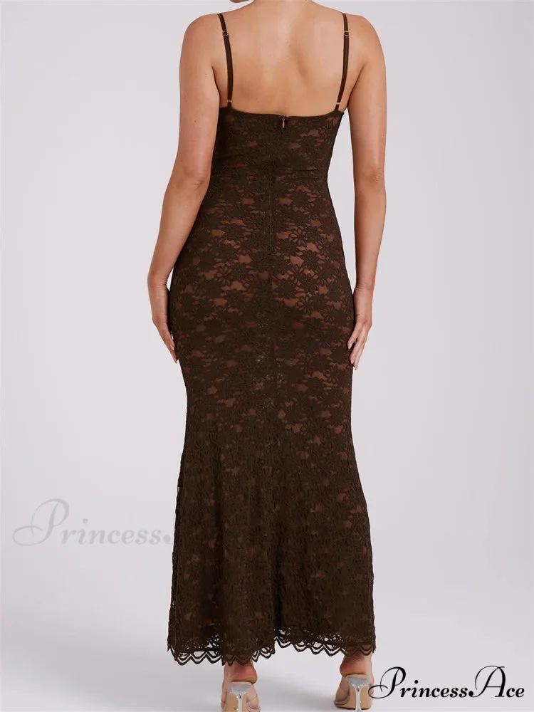 Sexy Women Summer Sleeveless Strap Backless V Neck Lace Floral Evening Party Female Vestidos - Image 6