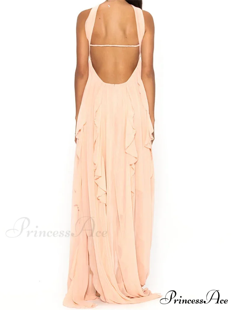 Women Y2K Tube Sexy Strapless Off Shoulder Ruffle Tassel Evening Party Halter Backless Vestidos - Image 4
