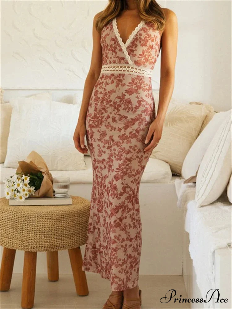 Women Sleeveless Lace Trim Tank Summer Floral Print Party for Cocktail Beach Club Vestido Streetwear - Image 7