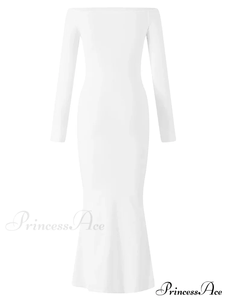 Women Bow Patchwork Sleeve Elegant Solid Slash Neck Off Shoulder Party Beach Club Vestido Streetwear - Image 5