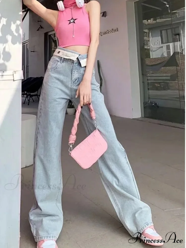 Fashion Clothes for Teenagers Y2k Aesthetic Clothing Women's Slacks Vintage Harajuku Autumn Jean - Image 3