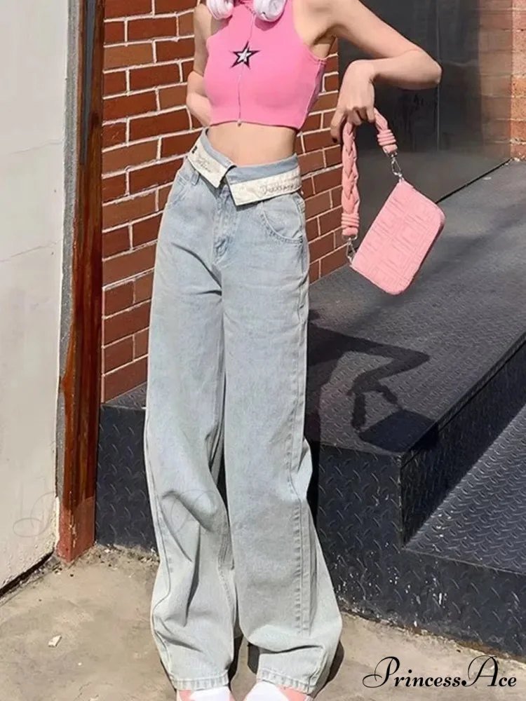Fashion Clothes for Teenagers Y2k Aesthetic Clothing Women's Slacks Vintage Harajuku Autumn Jean - Image 4