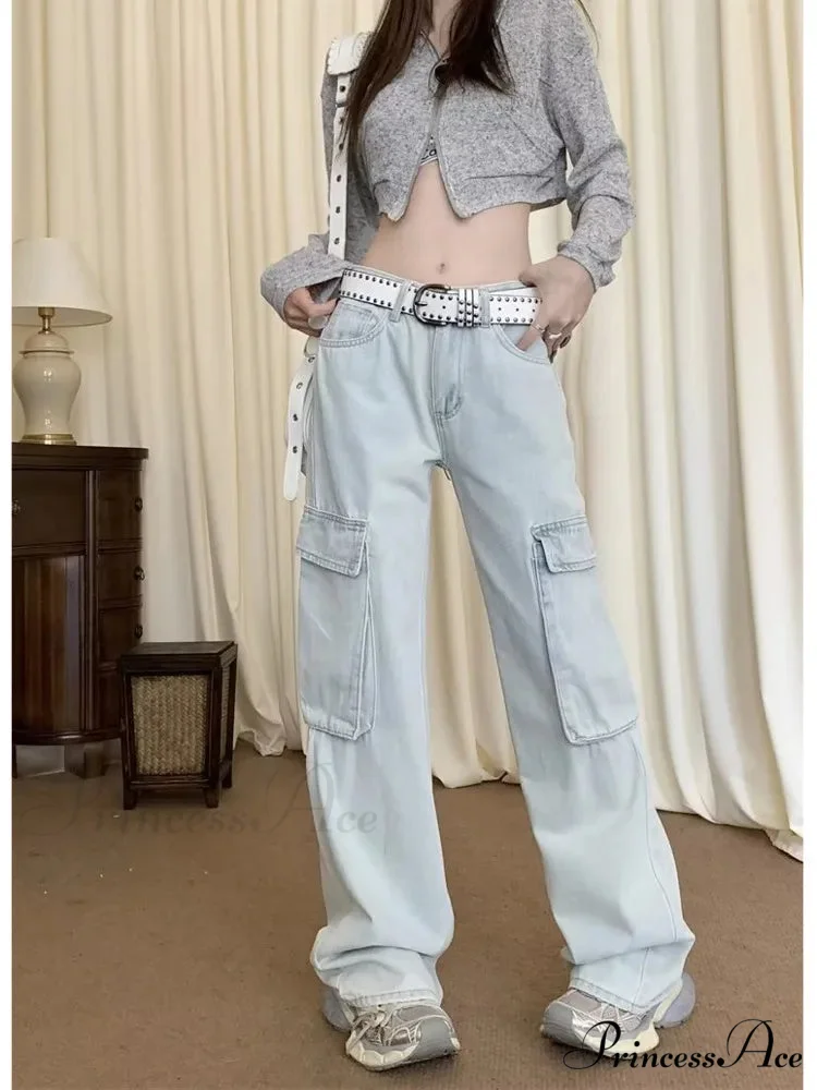 New Vintage Harajuku Aesthetic Clothing Autumn Baggy Fashion Clothes for Teenagers Women's Jean - Image 2