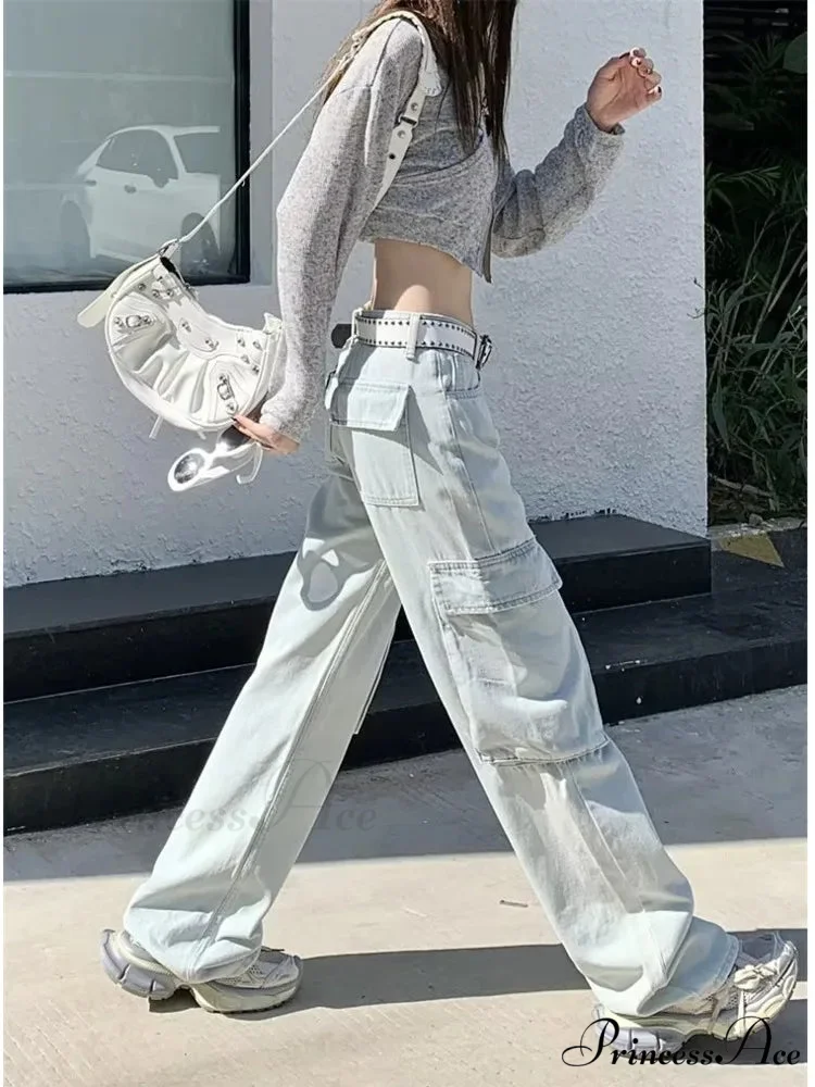 New Vintage Harajuku Aesthetic Clothing Autumn Baggy Fashion Clothes for Teenagers Women's Jean - Image 3
