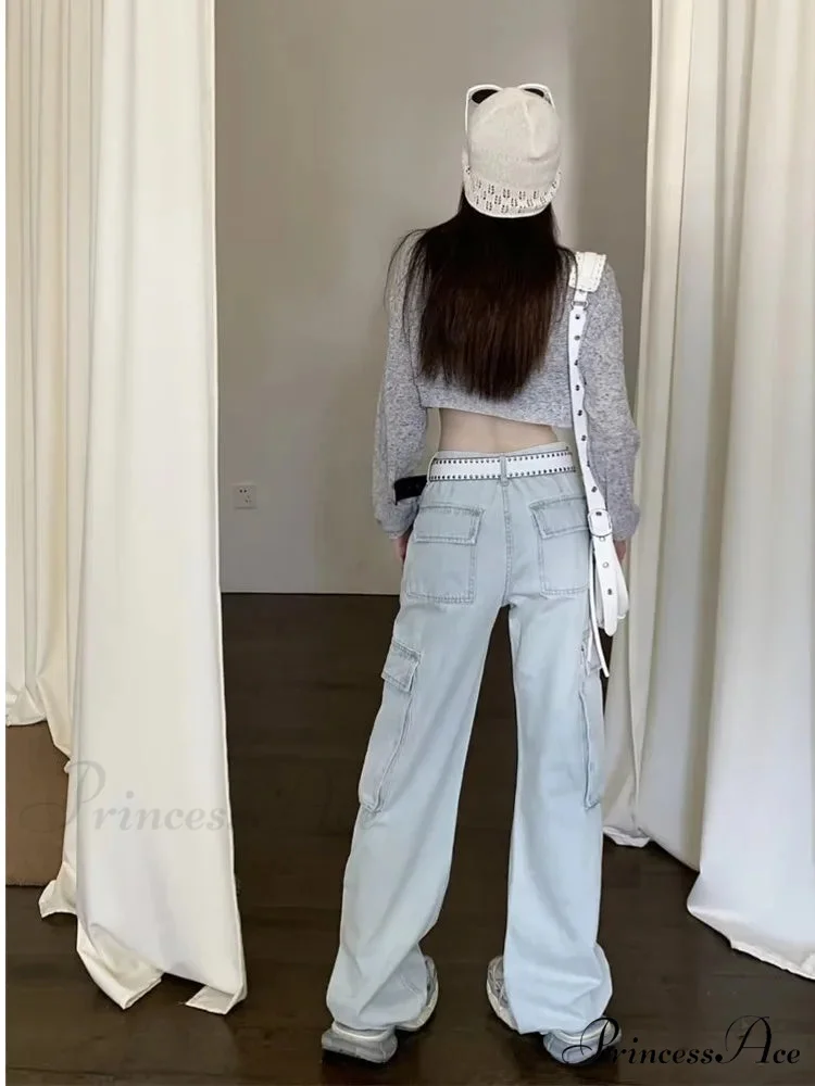 New Vintage Harajuku Aesthetic Clothing Autumn Baggy Fashion Clothes for Teenagers Women's Jean - Image 4