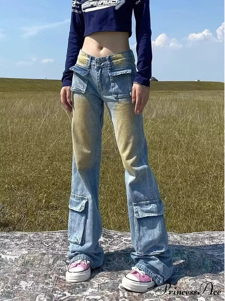 Spring and Autumn New Thin and Small Style Design Feel Loose Straight Leg Fashion Women's Jean - Image 2