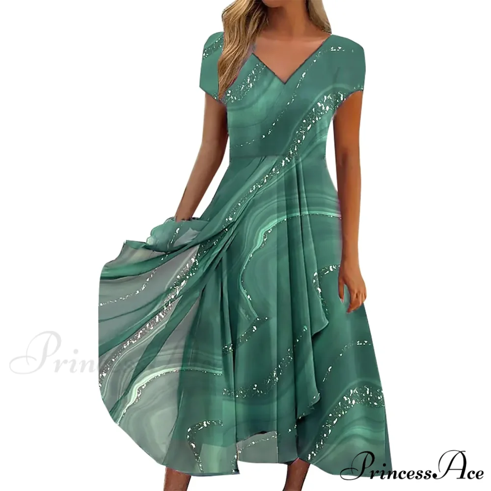 Women's Long Chiffon Stitching Lace Female Bridesmaids Elegant Maxi Pure Color Round Neck Long Vestidos Dress - Image 11