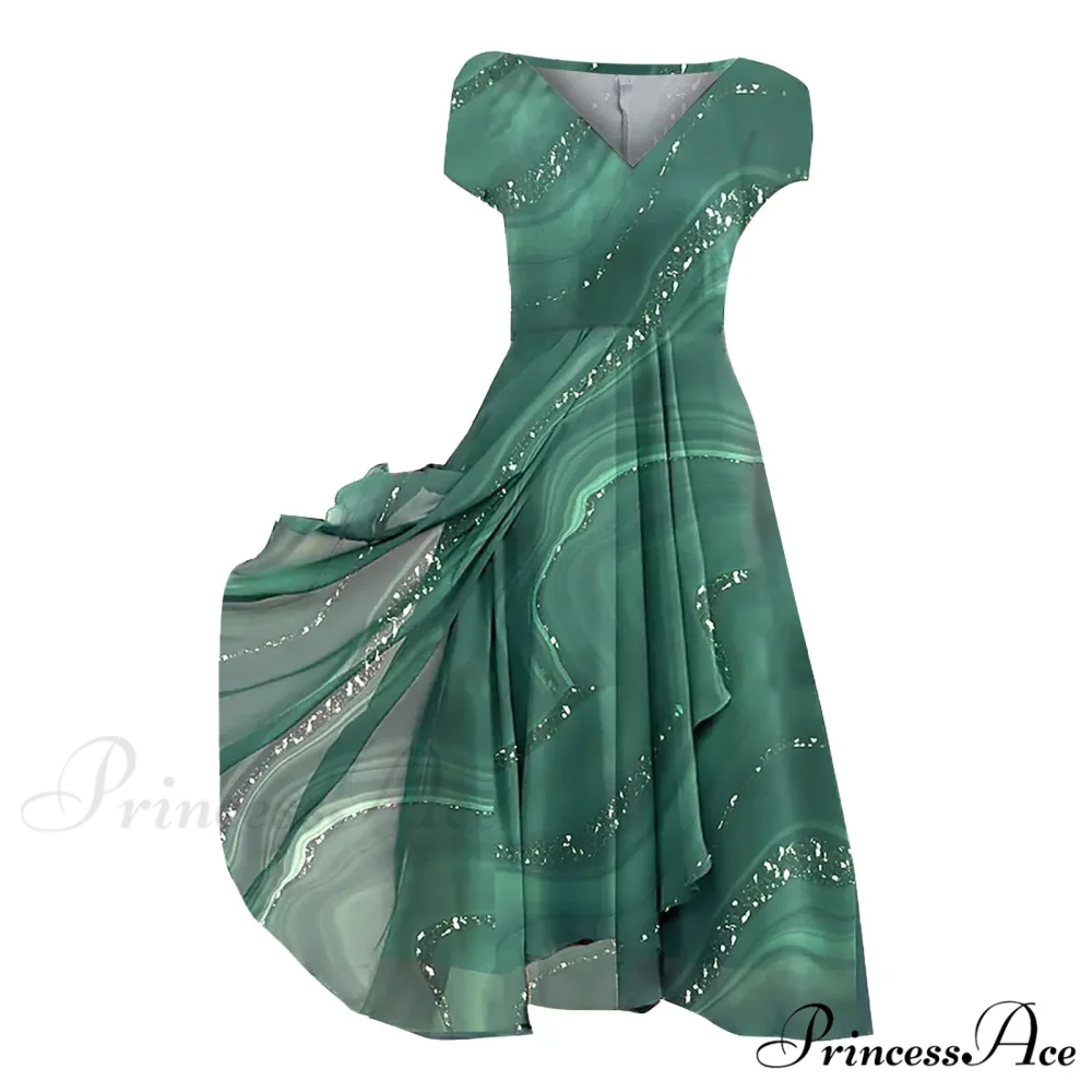 Women's Long Chiffon Stitching Lace Female Bridesmaids Elegant Maxi Pure Color Round Neck Long Vestidos Dress - Image 3